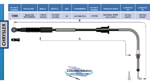 Chicote Selector De Velocidades Voyager N.york Automático
