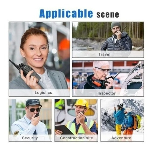 Pack 2 Radios Transmisor Walkie Talkie Baofeng 888s Color Negro Bandas De Frecuencia 400-470 Mhz