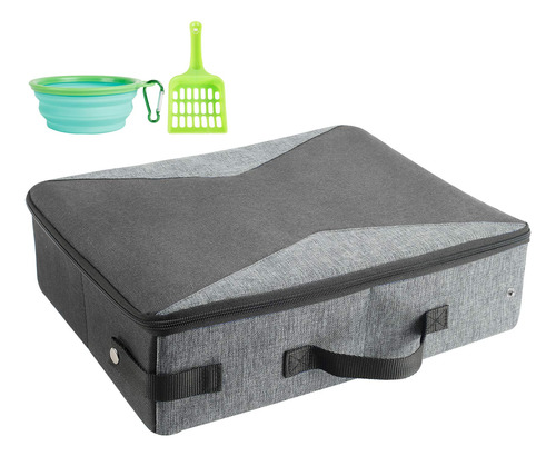 Hicaptain Caja De Arena Para Gatos De Viaje Con Tapa Y Asa,