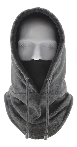 Unisex Winter Warm Snood Fleece Scarf Hood Gray One Size