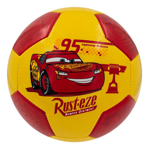 Balón De Fútbol No. 3 Voit Cars Disney Color Rojo