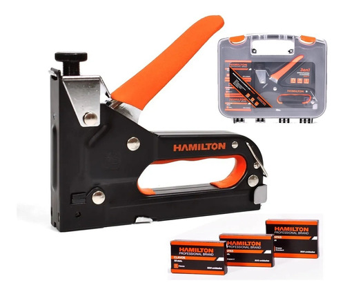 Kit Engrapadora Clavadora Linea Pesada Profesional Hamilton 