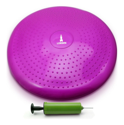 Disco Pilates Equilíbrio Inflável Balance + Bomba Gratis Cor Roxo