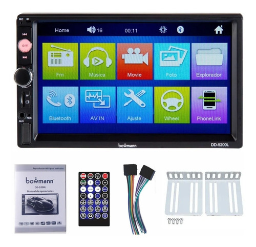 Radio Carro Pantalla Bluetooth Mirrorlink Usb Sd Bowmann