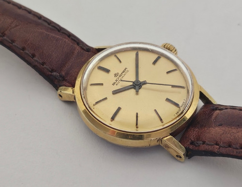 Relogio Bucherer Femenino Antigo Automatico Original Marrom Dourado Dourado (Usado)