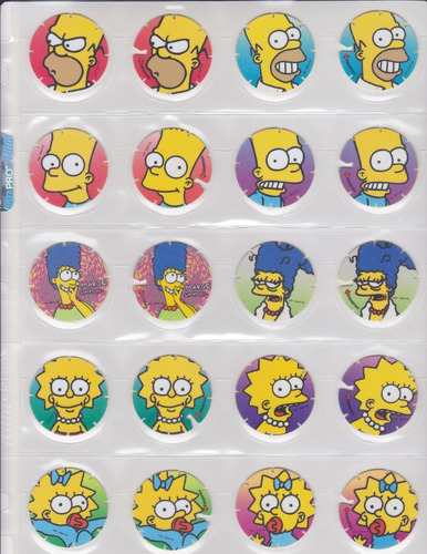 Coleccion De Tazos Hanna Barbera Y Los Simpson 1995 Sabritas