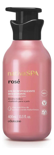 Hidratante Desodorante Loção Nativa Spa 400ml Rosé