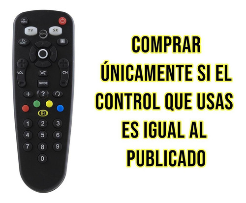 Imagen 2 de 10 de Control Compatible Con Sky Vetv 100% Compatible Directo