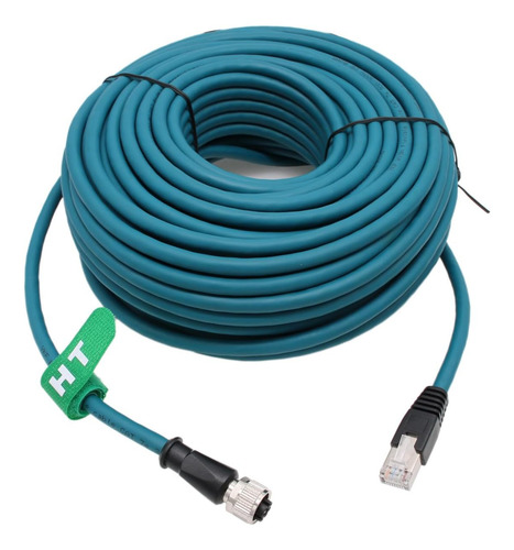 Cable Ethernet De Red M12 Codificado En X 8 Pines Hembra A R
