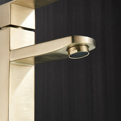 Torneira Banheiro Misturador Monocomando Lavabo Inox Dourada
