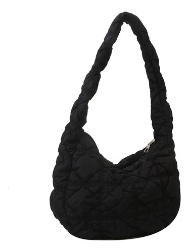 Bolso Grande Plisado Con Nube De Diamantes, Bolso Acolchado