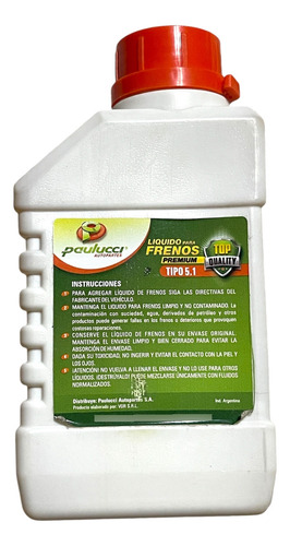 Líquido De Freno Dot Tipo 5.1 No Siliconado 500ml Premium