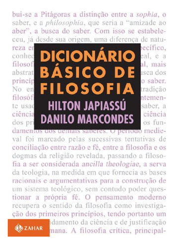 Libro Dicionário Básico De Filosofia De Hilton Marcondes Dan