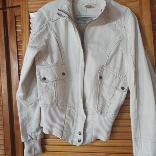 Campera Gabardina Crema Nude Ona Saez T2 Puños De Moerley Al