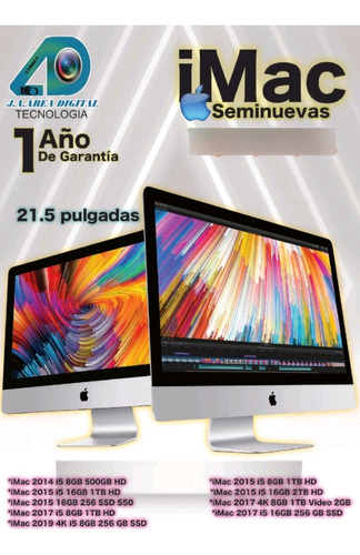 Computadoras, Laptops iMac