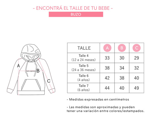 Buzo Canguro Combinado Algodon Mini Anima Bebe Kids Natural