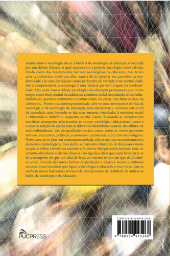 Sociologia Da Educação No Brasil, De Boneti, Lindomar Wessler., Vol. Único. Editora Pucpress - Editora Universitária Champagnat, Capa Mole, Edição 1ª Edicao Em Português