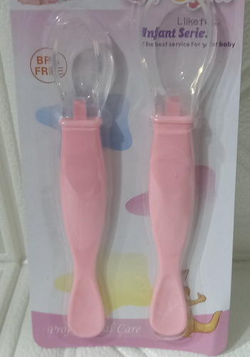 Set De 2  Cucharas  De Silicona Para Bebe  Bazar James