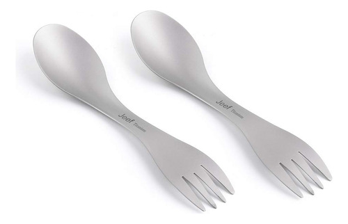 Spork, Cuchara Y Tenedor De Titanio 2 En 1, Ideal Para ...