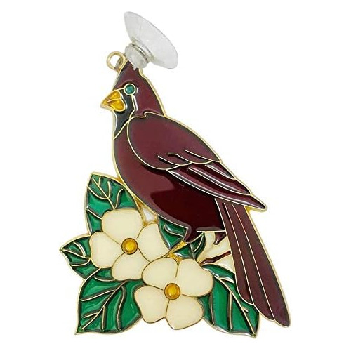 Adorno De Ventana Cardinal Suncatcher Bird And Dogwood ...