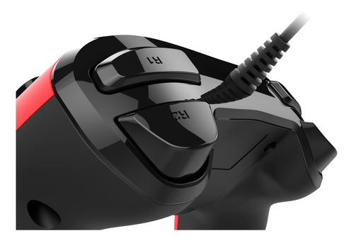 Imagen 6 de 6 de Control joystick Nacon Wired Compact Controller for PS4 negro y rojo