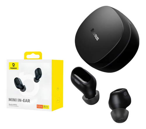 Auriculares Inalámbricos Bluetooth Baseus Color Negro Luz Na