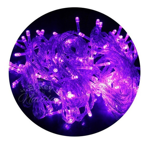 Guirnalda Luces Navidad Led 8 Metros 100 Led Violeta 220volt