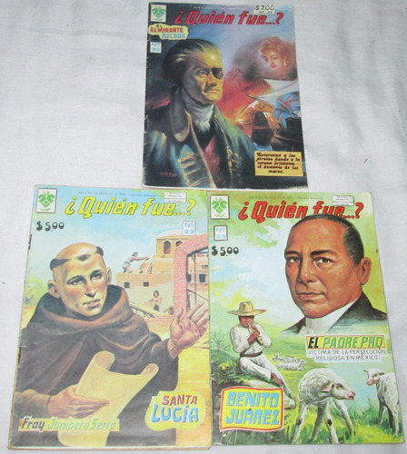 Lote De 3 Cómics Vid. ¿quien Fue...? Benito Juarez