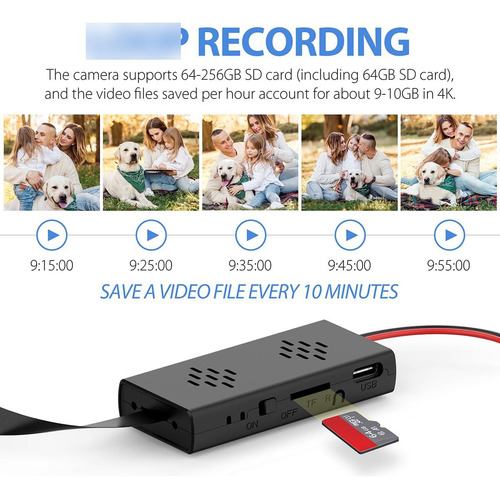 Mini Cámara Oculta Full Hd 4k Control Remoto Inalámbrico