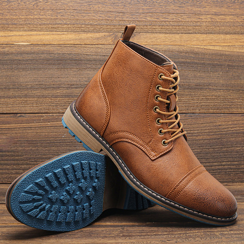 Botas De Tornozelo Masculinas, Calçados Confortáveis Em Cour
