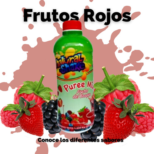 Concentrado Pulpa De Frutos Del Bosque Natural Shake 1 Lt