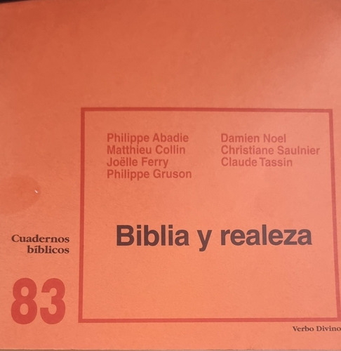 Biblia Y Realeza Cuaderno Biblico 83- 