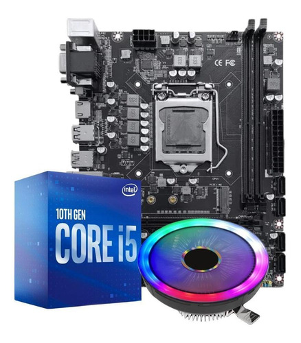 Kit Upgrade Placa Mãe H510 Intel Core I5 10400 E Cooler