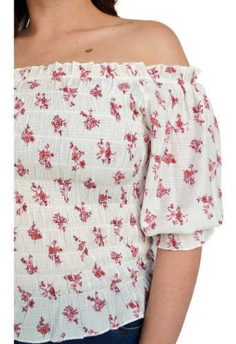 Blusa Campesina Tallas Extras, 11459 (blanco)