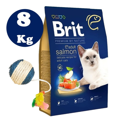Brit Premium Gato Adulto Salmon 8kg + Regalo