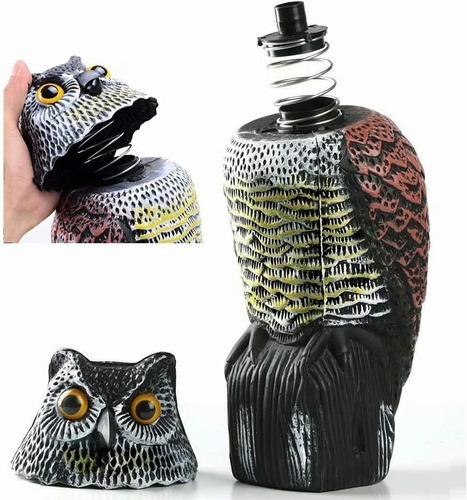 Repelente De Pájaros Giratorio Búho Espantapájaros Señuelo
