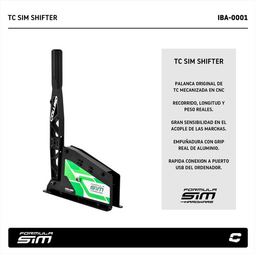 Imagen 2 de 6 de Palanca Simulador Tc Sim Shifter Con Controlador Usb A12