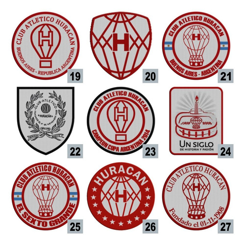Imagen 5 de 9 de Parche Termoadhesivo Escudo Huracan Varios Ineditos