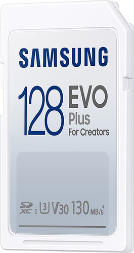 Samsung Evo Plus Memoria Sd 128gb Uhs 3 Clase 10 130mb/s