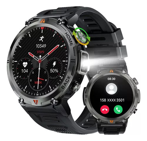 Reloj Inteligente Militar Ip67 Monitoreo Cardiaco