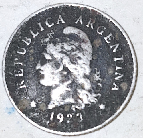 Moneda 10 Centavos 1923 Argentina 