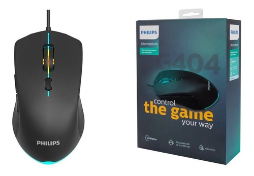 Mouse De Juego Philips  Momentum Spk9404 G404 Negro