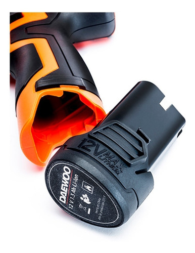 Taladro inalámbrico de 10mm Daewoo DACD1210CK 12V+ accesorios con bolso 220V