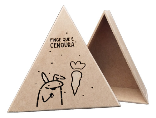 Caixa Triangular Bento Para Docinhos Em Mdf Decorada Em Mdf