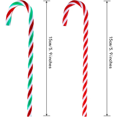 Sd 60 Bastones De Caramelo Navideños, Adornos For Árboles