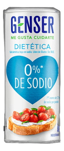 Sal Genser Dietética 0% Sodio De 90g