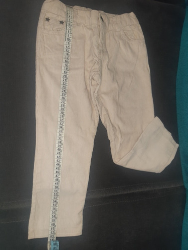 Pantalon Mimo Corderoy Color Beige Talle 4 Usado