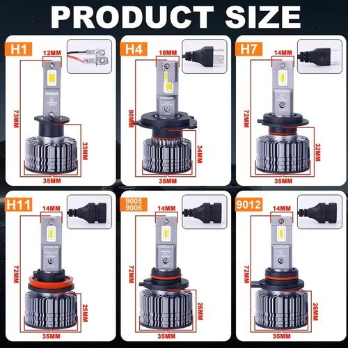 Faros Delanteros De Coche Osram Xlz-40 W Led H1 H7 H11 Hb3/h