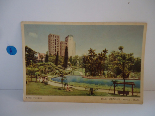 Cartão Postal Antigo - Belo Horizonte (parque Municipal)