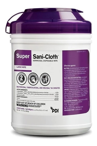 Toallas Desinfectantes Sani-cloth Super 160pzas